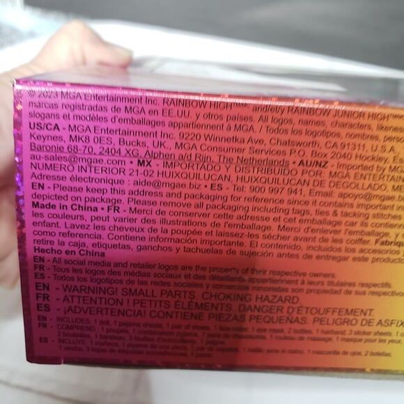 NEW Rainbow High Pink PJ Party Bella Parker Posable Doll 9" Girls Toy - Picture 6 of 8